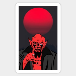 Red Moon Sticker